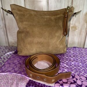 Coach Suede Shoulder Bag